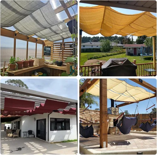 Miniatura 2 de Patio Cubierta de Sombra Impermeable para Pérgola de 4 pies de ancho x 12 pies de largo, Repuesto de Toldo Retráctil, Cubiertas de Tela para Gris