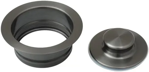 Miniatura 4 de STARSTAR Tapón de brida para fregadero de cocina, brida de eliminación de basura para ajuste orificio de drenaje estándar de fregadero de 3-1/2 Negro