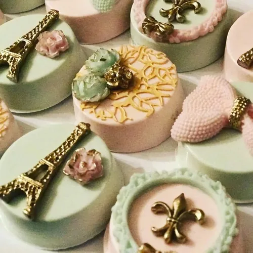 Miniatura 7 de 2 unids/set 3D París Torre Eiffel pastel Fondant molde silicona goma pasta azúcar artesanía molde para decoración de pasteles magdalenas Polímero