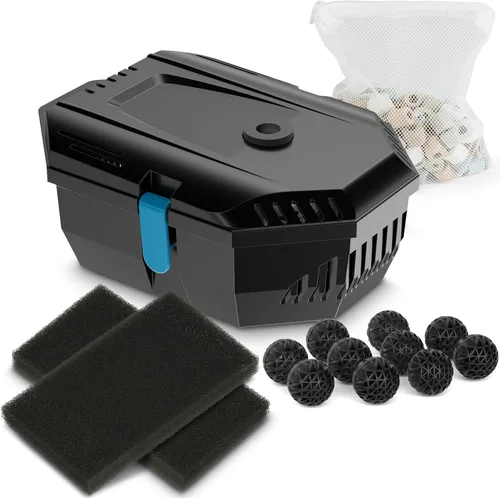 NFESOLAR Filtro de estanque pequeño para estanques al aire libre, tanque de peces de 50 a 600 galones, caja de filtro protege la bomba sumergible