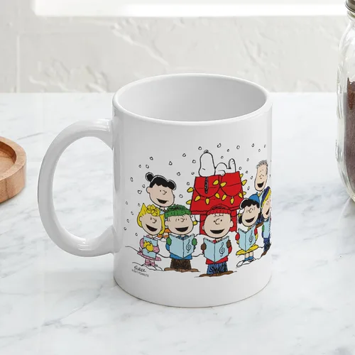Miniatura 4 de CafePress Peanuts Gang Christmas Taza de Café de Cerámica de 11 oz (325 ml)