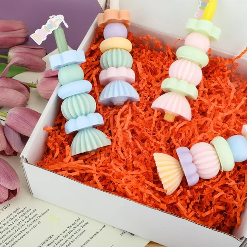 Miniatura 3 de TCAIRG - Papel de 8 onzas de papel de corte arrugado naranja para cestas de regalo, relleno de cajas de regalo, boda, cumpleaños, Navidad, Pascua