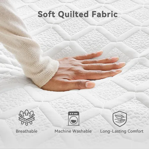 Miniatura 6 de Protector de colchón térmico tamaño King, calentador de cama eléctrico de doble control, 6 ajustes de calor personalizados, temporizador de apagado