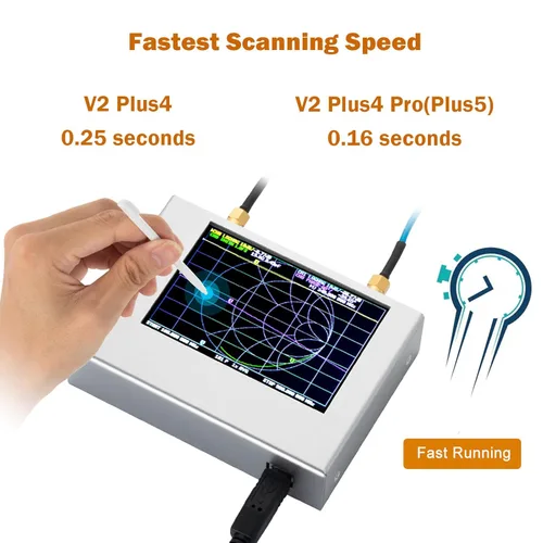 Miniatura 4 de AURSINC Analizador de red vectorial NanoVNA V2 Plus5 (V2 PLUS4 Pro) actualizado Analizador de antena de 50kHz-4.4GHz con analizador de antena