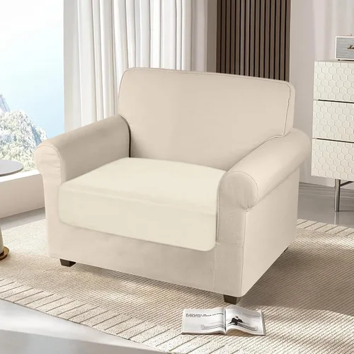 Miniatura 2 de NAISI 1 funda de cojín para sofá, 1 pieza, de terciopelo elástico, para asiento o respaldo, fundas individuales suaves para sofá seccional