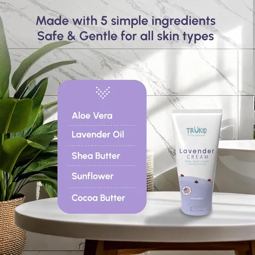 Miniatura 6 de TruKid Lavender Bubble Podz, juego de crema para bebés y guantes de burbujas, paquete relajante de baño y cuidado de la piel para niños