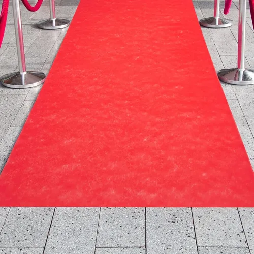 Miniatura 2 de Blue Panda Alfombra roja para fiesta, 3 pies x 50 pies, alfombra de poliéster rojo para pasillo de boda, decoración de graduación, fiesta temática