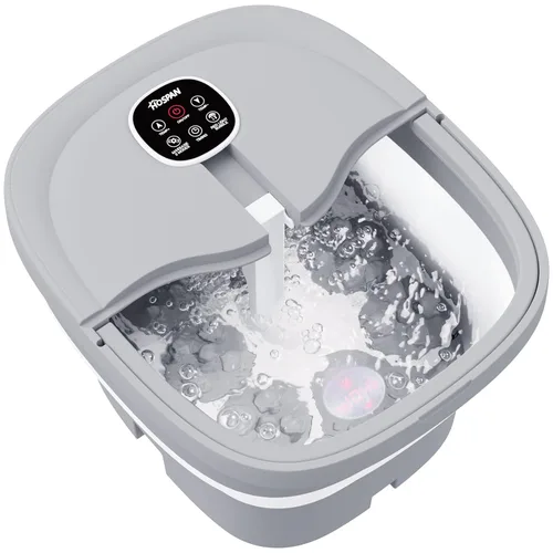 Miniatura 11 de HOSPAN Masaje giratorio eléctrico plegable para pies, baño de pies con calor, burbujas, control remoto y 24 bolas de masaje Shiatsu motorizadas. Spa