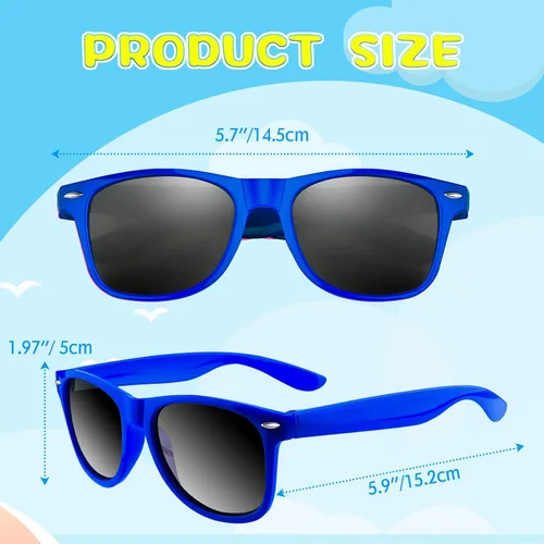 Miniatura 43 de ASTARON Paquete de 12 lentes de sol de fiesta de neón a granel para playa, boda, fiesta, piscina, suministros de fiesta