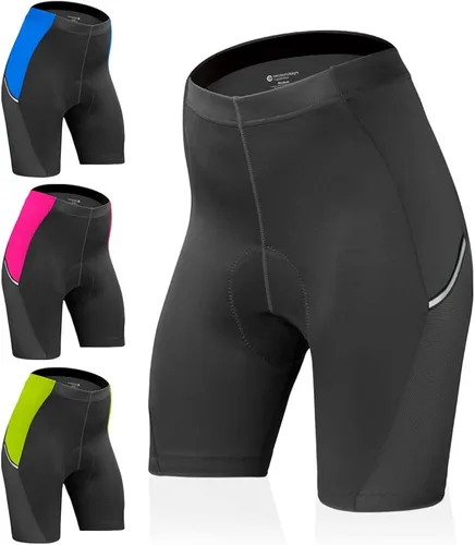 Miniatura 3 de Aero Tech Luna - Pantalones cortos de ciclismo acolchados para mujer con bolsillo reflectante
