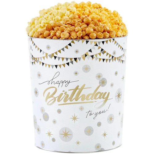 Miniatura 10 de The Popcorn Factory Lata de regalo para palomitas de maíz, retro, 3.5 galones (Cheddar robusto, mantequilla, caramelo)