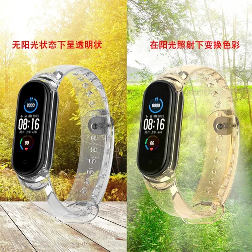 Miniatura 6 de Senter Correa de repuesto de silicona suave para Xiaomi Mi Band 5 / Mi Band 6 Smart Watch Negro