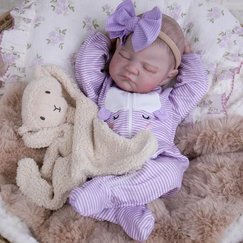 Miniatura 10 de Milidool Muñecas Reborn realistas – Muñeca realista de 20 pulgadas para recién nacido, con extremidades posables, bonito regalo para niños de 3 años