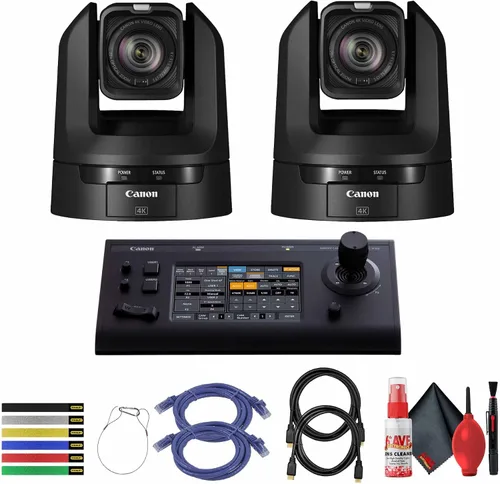 Miniatura 8 de Canon Cámara CR-N100 4K NDI PTZ con zoom de 20x (negro satinado) (6527C001) + cable HDMI + 6 bridas de cable de colores surtidos + cable de red +
