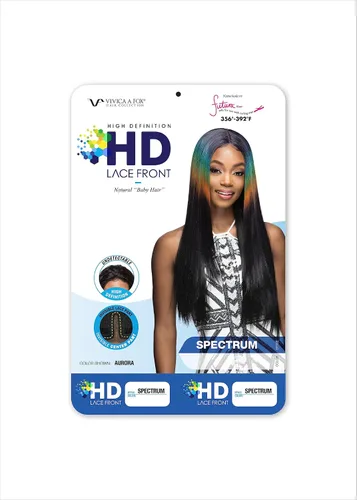 Miniatura 4 de Vivica A. Fox Espectro, encaje frontal HD, línea de cabello prearrancada, resistente al calor, largo y liso, multicolor, peluca de encaje natural