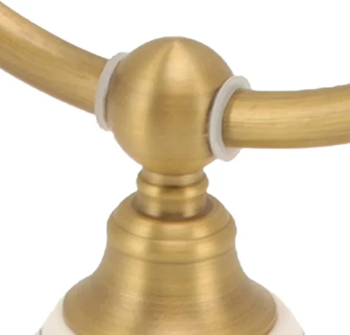 Miniatura 7 de Bath Towel Ring, Antique Brass Finish Wall Mounted Hand Towel Holder with Blue and White Porcelain Decal Hardware for Bathroom Kitchen