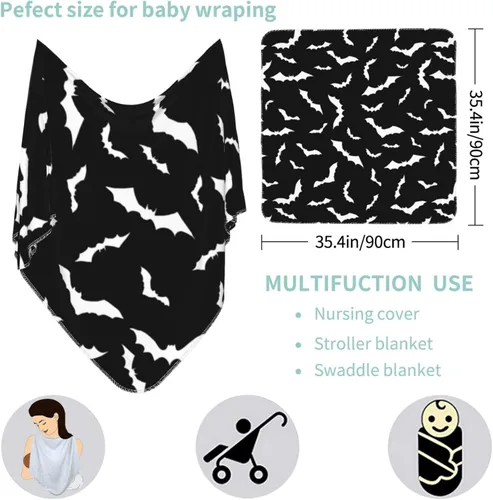 Miniatura 3 de Manta para envolver al bebé recién nacido, suave y acogedora manta gótica para bebé, para niños y niñas