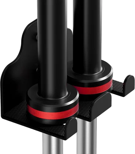 Miniatura 9 de XZHXFX Soporte de Barra de Pared, Soporte de Pared para Barra Individual, Estante de Pared para Barra de Gimnasio en Garaje, Estante de Pared