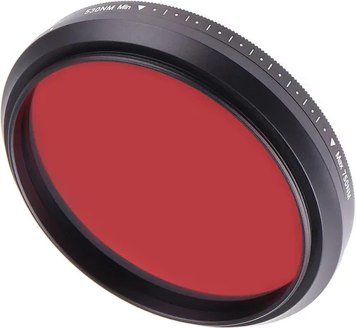 Miniatura 8 de FocusFoto FOTGA - Filtro IR infrarrojo ajustable todo en uno de 1.693 in, lente de rayos X, variable de 530 nm a 650 nm, 680 nm, 720 nm, 750 nm