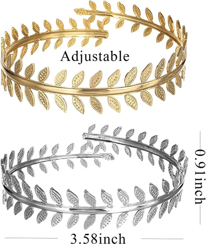 Miniatura 5 de Pulsera de brazo de oro para mujer, pulsera de brazo de oro y plata, pulsera ajustable