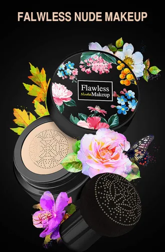 Miniatura 9 de Air Cushion CC Cream Corrector Hidratante Cepillo de Cabeza de Seta Impermeable Maquillaje Base Humectante BB Crema para Mujeres Niñas (flores)