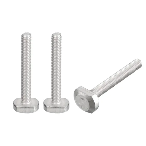 Miniatura 19 de uxcell Pernos de ranura en T, 5 unidades M5x25mm Pernos deslizantes de caída en T de acero inoxidable 304 con forma de T para pista en T