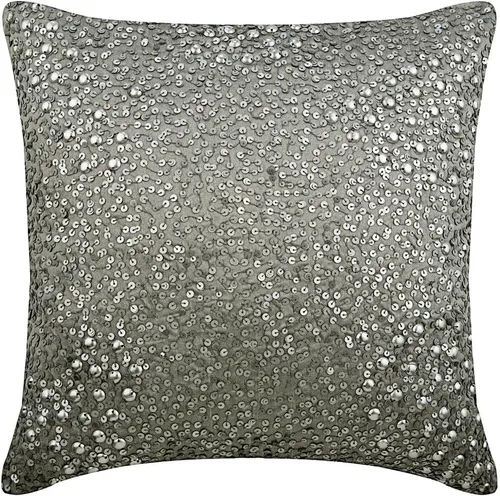 Miniatura 13 de The HomeCentric Funda de cojín para silla, fundas de almohada decorativas de 22 x 22 pulgadas (21.7 x 21.7 in), color plateado, fundas de almohada