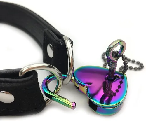 Miniatura 2 de Succuba Gargantilla con candado y llave de corazón para mujeres y hombres, Terciopelo, no conocido
