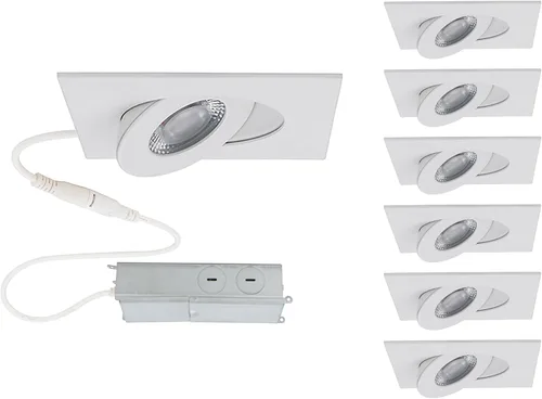 Miniatura 8 de Lotos - Luz LED empotrable ajustable de 2 pulgadas, 1 luz, 3000 K, blanco cálido, 6 W, 530 lúmenes, hermética IC, 120 V-277 V, universal