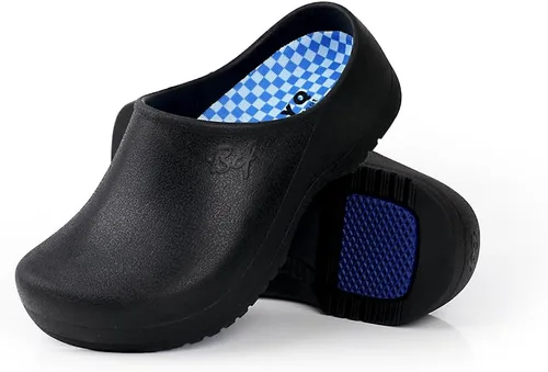 Safty - Zuecos unisex para hombres o mujeres, impermeables, acolchados, antideslizantes, de poliuretano, para cocinar, enfermería, trabajo en el