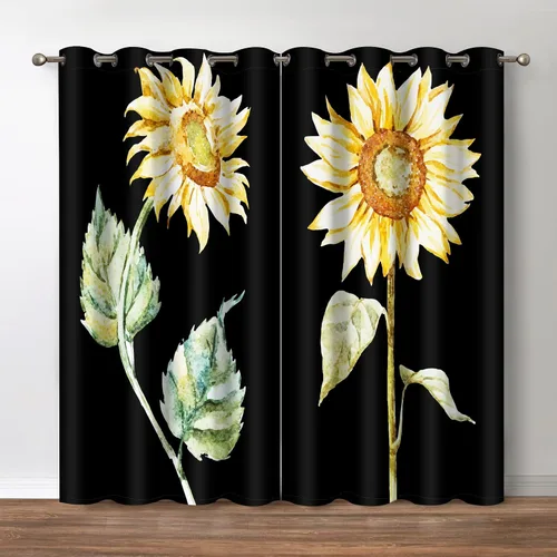 Miniatura 25 de Jekeno Cortinas opacas para oscurecer la habitación, con ojales, para ventana, atardecer, océano hawaiano, playa, tropical, palmera, decoración
