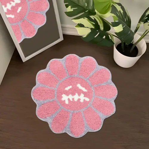 Miniatura 20 de Trippy Alfombra de Cara Feliz Alfombras Geniales Tufted de Secado Rápido Tapetes de Baño para Baño Antideslizantes Tapete de Baño Absorbente de Agua