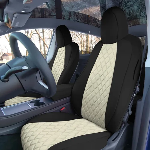 Miniatura 3 de FH Group Fundas de asiento de automóvil de ajuste personalizado hechas específicamente para Tesla Model Y Ultraflex 2020-2025, fundas de asiento