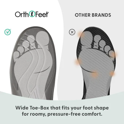 Miniatura 6 de Orthofeet Pantuflas ortopédicas Louise de punto elástico para mujer