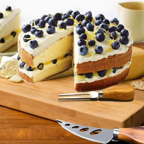 Miniatura 6 de Cuchillos de queso con cortador de queso, tenedor de queso, cuchillo para untar queso para tablas de embutidos y cubiertos, juego de 6 cuchillos