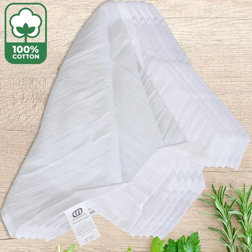 Miniatura 2 de Harina Sack - Toallas de cocina (blanco, paquete de 12) 100% algodón, servilletas de tela de 28 x 28 pulgadas, envoltura de pan, estopa, paños