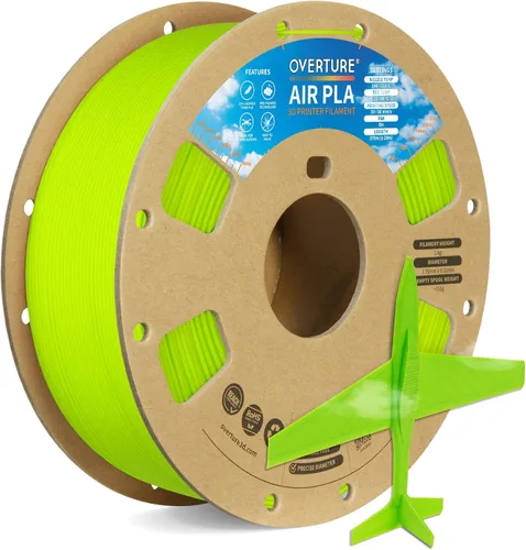 Miniatura 12 de OVERTURE - Filamento Air PLA, PLA pre-espumado de baja densidad, PLA ligero, carrete de cartón, 0.82 kg (1.8 libras), precisión dimensional +/- 0.02
