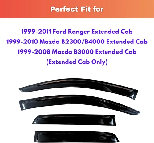 Miniatura 89 de KPY Visor de ventana compatible con Kia Soul 2009-2013, Protector contra lluvia de 4 unidades, deflectores de ventilación de ventana lateral