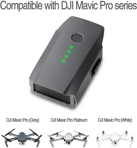 Miniatura 7 de Paquete de 2 baterías Mavic Pro, 3830 mAh, 11.4 V, repuesto inteligente de vuelo para DJI Mavic Pro/Pro Platinum/Alpine White