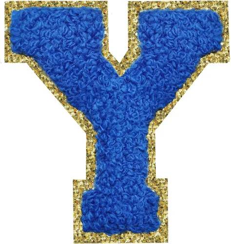 Miniatura 61 de SPRT - Parches de letras de chenilla universitaria con purpurina, parche de letras blancas para planchar con letras del alfabeto para disfraz