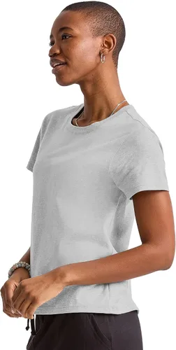 Miniatura 4 de Hanes Camiseta de algodón original para mujer, camiseta clásica con cuello redondo, talla grande disponible