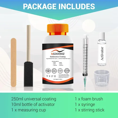 Miniatura 2 de Revestimiento por sublimación – Kit de revestimiento universal de 8.5 fl oz para tazas, vasos, cerámica, madera, vidrio, metal, revestimiento