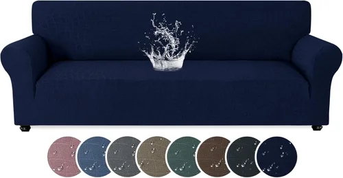 Miniatura 26 de MAXIJIN Funda impermeable para sillón de sala de estar, 1 pieza elástica con brazos, protector de muebles lavable para perros y mascotas (S, café)