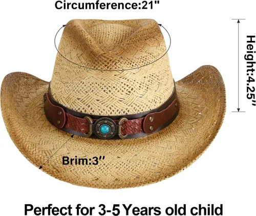 Miniatura 18 de Sombrero vaquero de paja con banda decorada, para disfraces de niños, de Simplicity