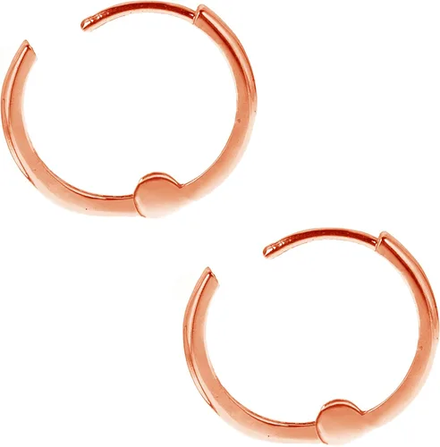 Miniatura 2 de Ritastephens Pendientes de aro Huggie Hoops de oro amarillo real de 14 quilates (mini o pequeño)