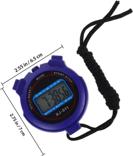 Miniatura 2 de POPETPOP Cronómetro deportivo digital con pantalla de fecha, temporizador de alta precisión para natación, correr, yoga, entrenamiento, cronómetro