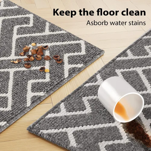 Miniatura 5 de Juegos de Alfombras de Cocina de 2 Piezas - Coloridas Alfombras de Cocina Antideslizantes para Piso - Gruesas, Estilo Marroquí, Alfombra Decorativa