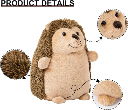 Miniatura 8 de Marwood Lindo Tope de Puerta Decorativo Topes de Puerta para Hogar y Oficina, Erizo con Peso Tope de Puerta Interior de Tela Animal de Peluche Tope
