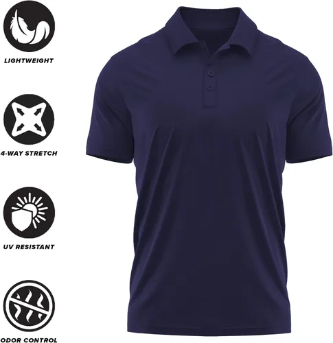 Miniatura 4 de Camisa polo deportiva oficial de la NCAA Collegiate para hombre, colección con logotipo en el pecho izquierdo Bob Jones University/N/Logotipo