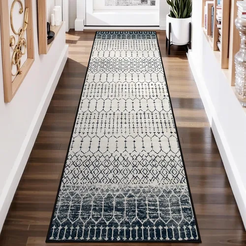 Miniatura 61 de Lahome Alfombras marroquíes para pasillos 2x8 Beige Alfombra de pasillo lavable antideslizante resistente a las manchas Alfombra de cocina